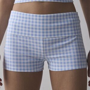 Urban outfitters gingham fold over shorts